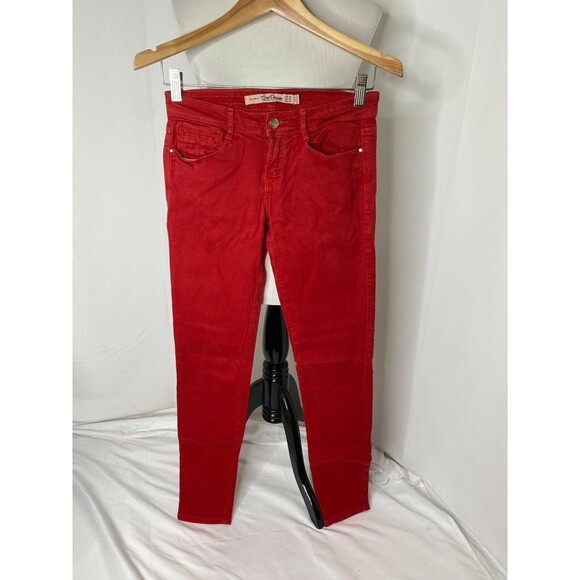 Women’s 2 X 32 Skinny Jean's Zara Red Core Denim Trafaluc Collection Slim - Picture 2 of 6